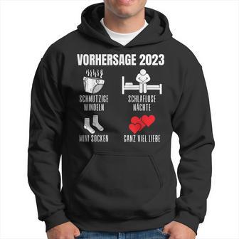 Werdender Papa  Werdende Mama Vorhersage 2023 Babyparty Hoodie - Seseable