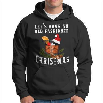 Whiskey Old Fashioned Drinker Bourbon Cocktails Funny Xmas Men Hoodie Graphic Print Hooded Sweatshirt - Seseable