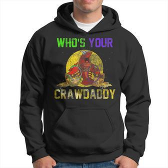 Whos Your Crawdaddy Crawfish Jester Hat Mardi Beads V4 Hoodie - Seseable
