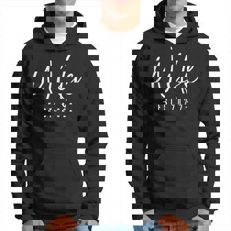 Wife Est 2022 Just Married Honeymoon Wedding Couples Men Hoodie - Thegiftio
