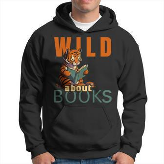 Wild About Reading Love Books Nerd Bookworm Librarian Hoodie | Mazezy UK