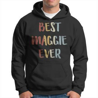 Womens Best Maggie Ever Retro Vintage First Name Gift Men Hoodie Graphic Print Hooded Sweatshirt - Seseable