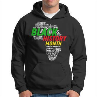 Womens Black History Month African Map African American Roots Pride Hoodie - Seseable