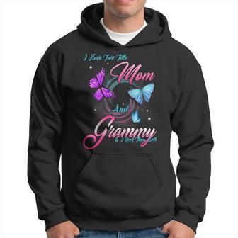 Womens Butterfly I Have Two Titles Mom And Grammy Gift Hoodie - Seseable