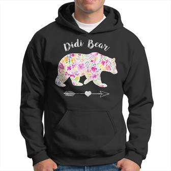 Womens Floral Didi Bear Funny Mothers Day Men Hoodie Graphic Print Hooded Sweatshirt - Seseable