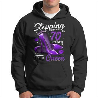 Womens High Heels Stepping Into My 70Th Birthday 70 And Fabulous Hoodie | Mazezy