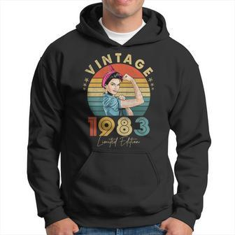 Womens Made In 1983 40 Year Old 40Th Birthday Gift For Girl Women Hoodie - Seseable