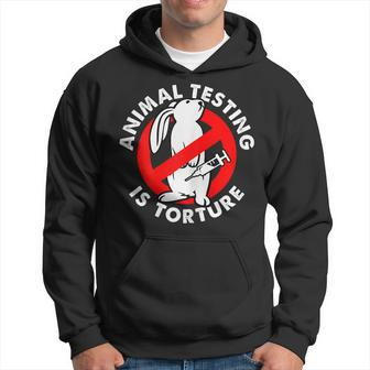 Womens Stop Animal Testing - Rights And Liberation Men Hoodie Graphic Print Hooded Sweatshirt - Seseable
