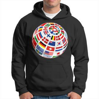 World Flags The Countries Of The World Globe Earth Hoodie - Thegiftio