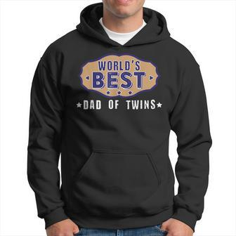 Worlds Best Dad Of Twins Funny Gift For Fathers Hoodie | Mazezy