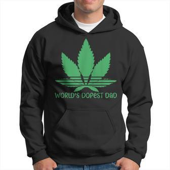 Worlds Dopest Dad Funny Marijuana Leaf Cannabis Weed 420 Hoodie | Mazezy