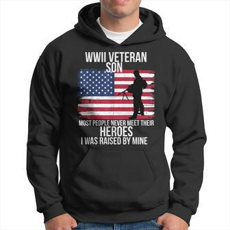 Wwii Veteran Son Most People Never Meet Their Heroes Usa Men Hoodie Graphic Print Hooded Sweatshirt - Seseable