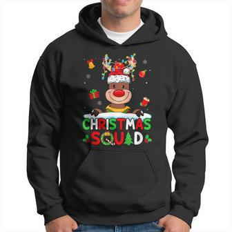 Xmas Christmas Crew Squad Reindeer Family 2022 Xmas Holiday Men Hoodie Graphic Print Hooded Sweatshirt - Seseable