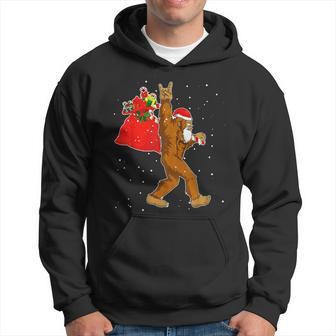 Xmas Sasquatch Santa Bigfoot Squatching Christmas Bag Men Hoodie - Thegiftio UK