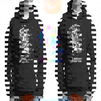 Yahaira Name Personalized Custom Rainbow Unicorn Dabbing Men Hoodie - Thegiftio