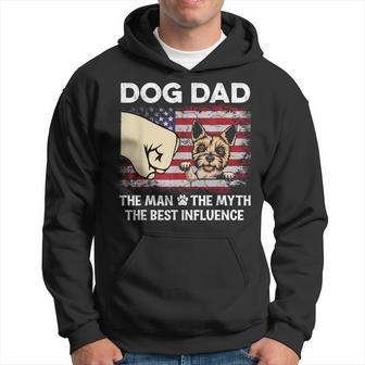 Yorkshire Terrier Dog Dad The Man The Myth Gift Fathers Day Hoodie - Thegiftio UK