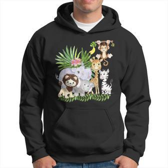 Zoo Animals Wildlife Birthday Party A Day At The Zoo Safari Hoodie | Mazezy