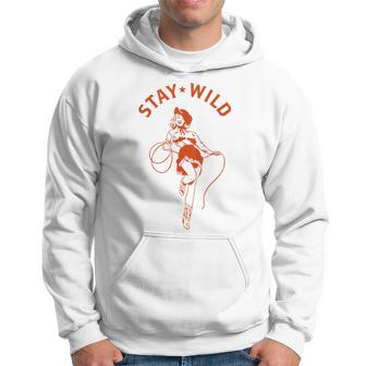 Stay Wild Cowgirl Pin Up Girl Vintage Western Country Rodeo  Hoodie