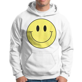 70S Yellow Smile Face Cute Happy Peace Smiling Face Hoodie | Mazezy