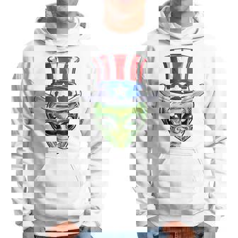 Alien Uncle Sam 4Th Of July T Men American Flag Ufo Hoodie | Mazezy