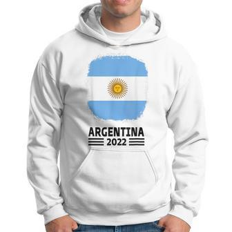 Argentina Flag Soccer Jersey Football Fans Men Hoodie Graphic Print Hooded Sweatshirt - Seseable