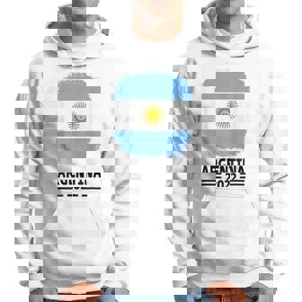Argentina Flag Soccer Jersey Football Fans Men Hoodie Graphic Print Hooded Sweatshirt | Seseable UK