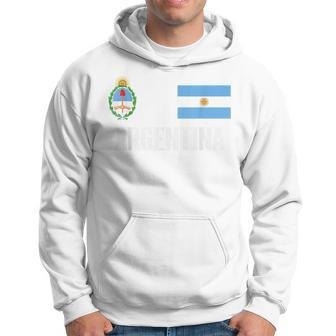 Argentina Soccer Ball Flag Jersey Argentinian Men Hoodie Graphic Print Hooded Sweatshirt - Seseable