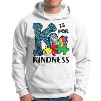 Autism Awareness K Is For Kindness Puzzle Piece Be Kind Hoodie | Mazezy AU