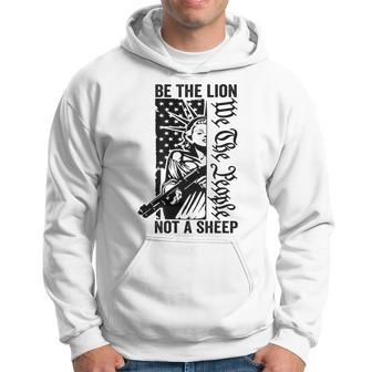Be The Lion Not A Sheep - Liberty 2Nd Amendment Ar15 Back Hoodie - Seseable