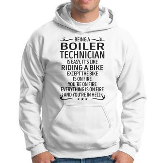 Being A Boiler Technician Like Riding A Bike Hoodie - Seseable