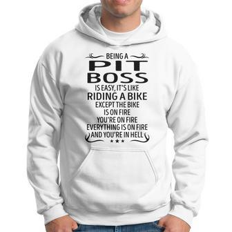 Being A Pit Boss Like Riding A Bike Hoodie - Seseable