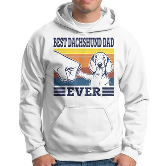 Best Dachshund Dad Ever Dog Vintage Animal Lovers Gifts Gift For Mens Hoodie | Mazezy CA