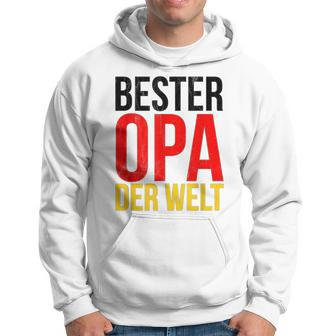 Bester Opa Der Welt German Best Grandpa Men Hoodie Graphic Print Hooded Sweatshirt - Seseable