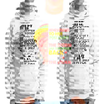 Black History Month African Woman Afro I Am The Storm V8 Hoodie - Seseable