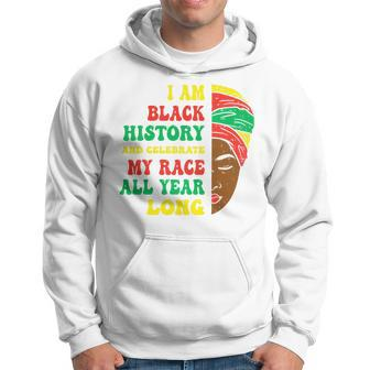 I Am Black History African American Woman Kente Melanin Men Hoodie - Thegiftio UK