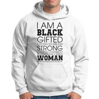 Blessed Educated Woman Black History Month Melanin Afro Hoodie - Seseable