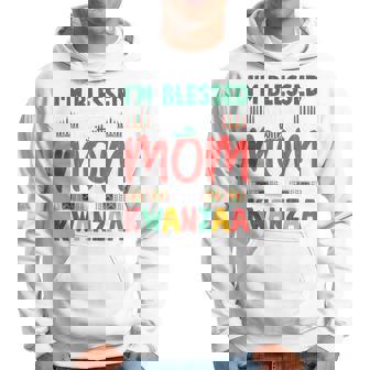 Blessed With Mom On Kwanzaa Fun African American Graphic Men Hoodie - Thegiftio