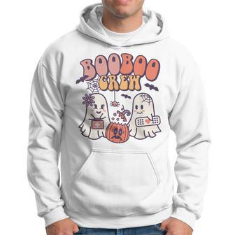 Boo Boo Crew Ghost Doctor Paramedic Emt Nurse Halloween V5 Men Hoodie Graphic Print Hooded Sweatshirt - Thegiftio UK