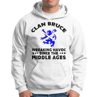 Bruce Scottish Kilt Family Clan Scotland Name Men Hoodie Graphic Print Hooded Sweatshirt - Seseable