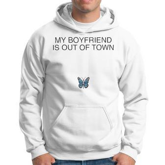 Butterfly My Boyfriend Is Out Of Town Hoodie | Mazezy