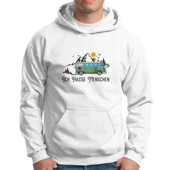 Camping Ich Hasse Menschen Hoodie - Seseable
