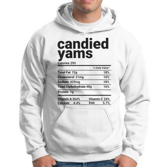 Candied Yams Nutrition Facts Thanksgiving Costume Men Hoodie Graphic Print Hooded Sweatshirt - Seseable