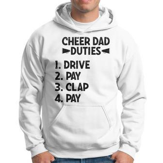 Cheerleading Papa Cheer Dad Duties Drive Pay Clap Gift For Mens Hoodie | Mazezy UK
