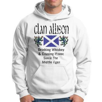 Clan Allison Tartan Scottish Family Name Scotland Pride Men Hoodie Graphic Print Hooded Sweatshirt - Seseable