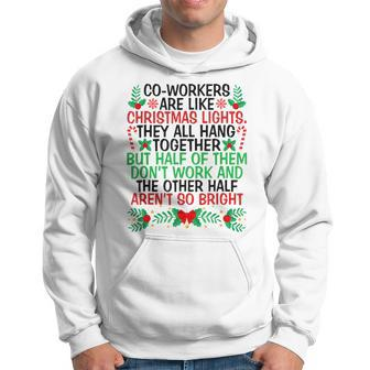 Co Workers Are Like Christmas Christmas Lights Pajamas Men Hoodie - Thegiftio UK