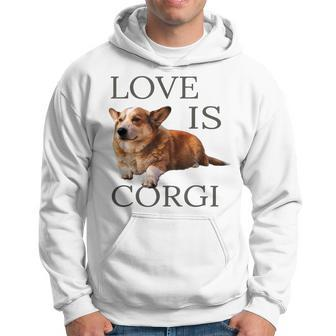 Corgi Men Women Kids Love Is Dog Mom Dad Gift Pet Hoodie | Mazezy