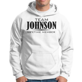 Cornhole Team Johnson Family Last Name Top Lifetime Member Men Hoodie Graphic Print Hooded Sweatshirt - Seseable