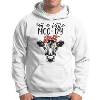 Cow Just A Little Moody Funny Cow Cow Lover Gift Hoodie | Mazezy