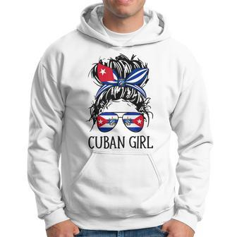 Cuban Girl Messy Hair Cuba Flag Coat Of Arms Hoodie | Mazezy