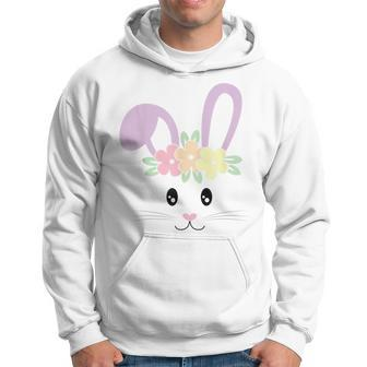 Cute Easter Bunny Face Pastel For Girls And Toddlers Hoodie | Mazezy